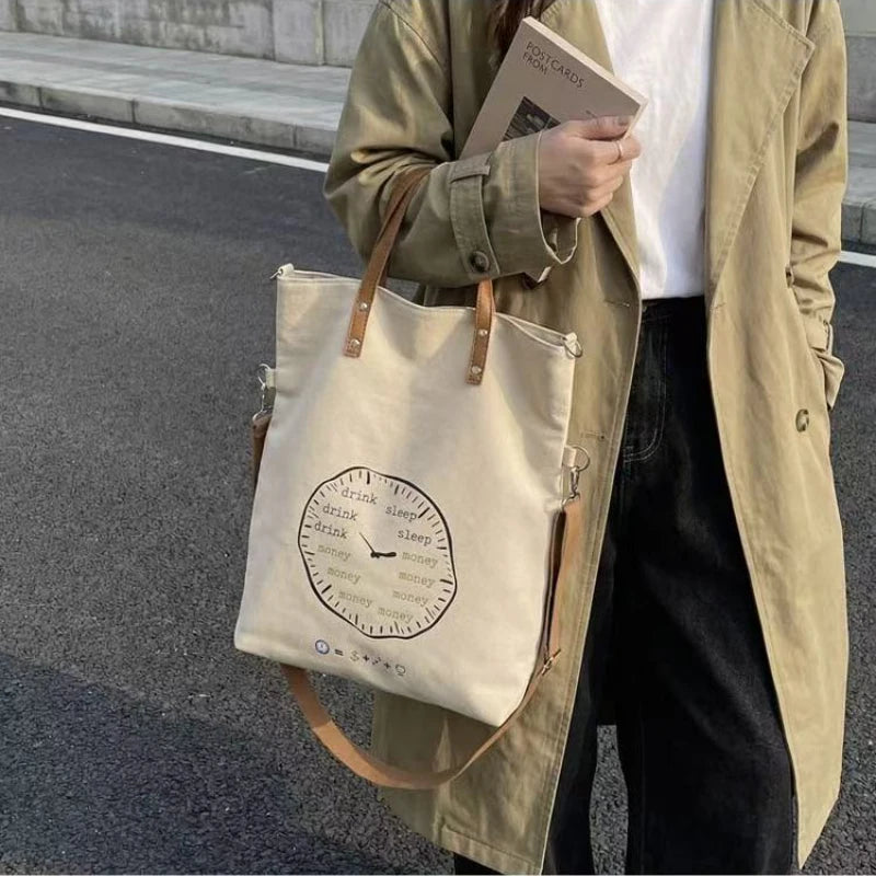 Printed Canvas Tote Bag – Casual Shoulder Bag for Women Canvas Tote Bag Nixie