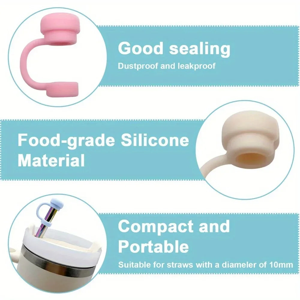 Silicone Straw Topper Cap – Leak-Proof Dust Cover for Tumblers Straw Topper Cap Nixie
