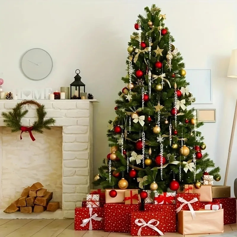 24Pcs Clear Acrylic Icicle Christmas Tree Ornaments | 4 Styles Christmas Tree Ornaments Nixie