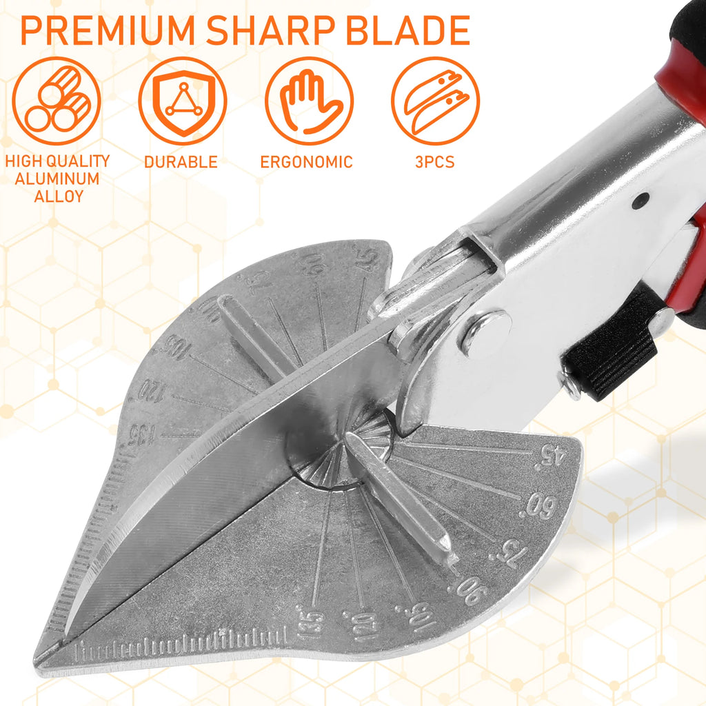 Miter Shears 45°–135° Multi-Angle Molding & Trim Cutter Tool Miter Shear Cutter Nixie