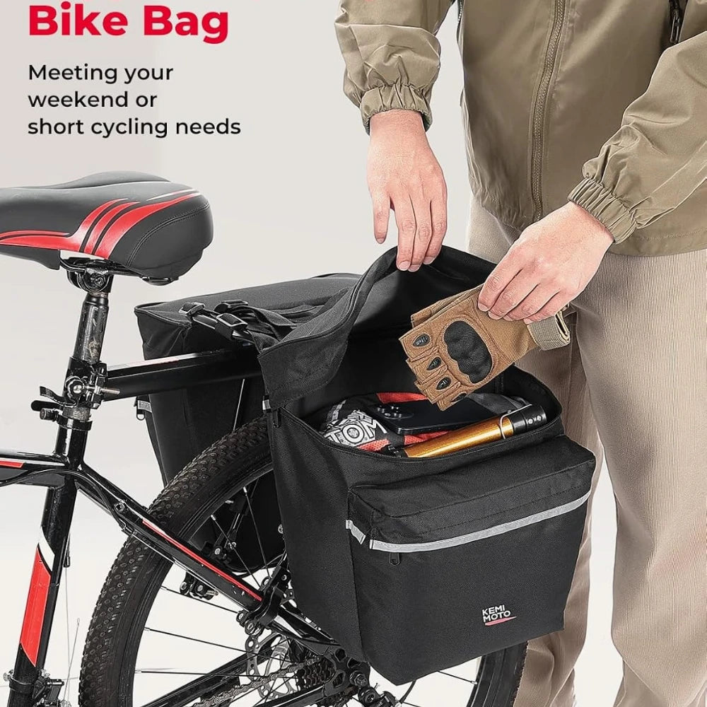 KEMITOUR 34L Bike Pannier Bags – Rear Rack with Rain Cover Bike Pannier Bags Nixie