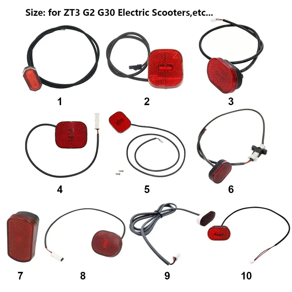 Electric Scooter LED Brake Tail Light – Universal Rear Mudguard