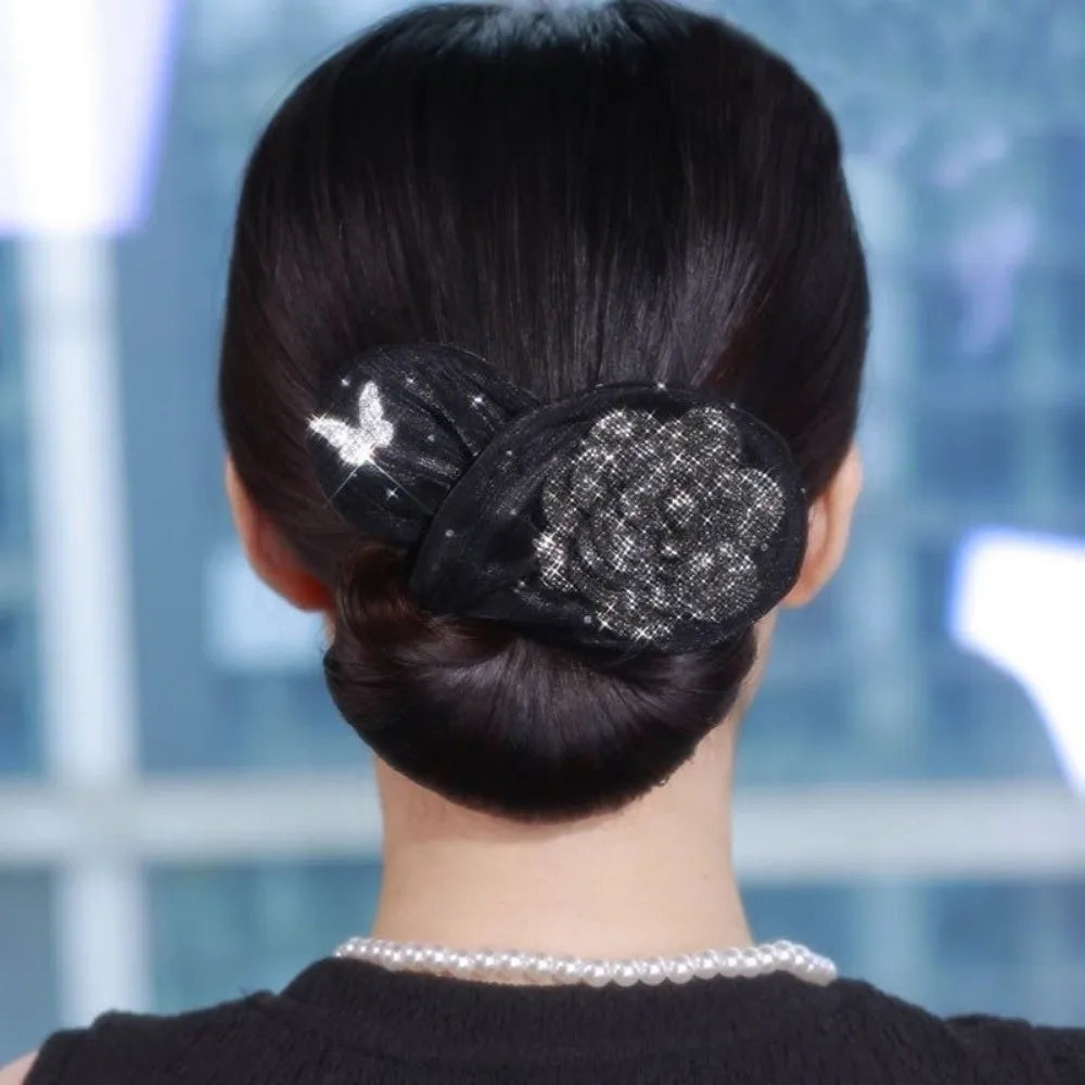 French Diamond Magic Hair Clip Mesh Bun Twist Maker for Women Hair Bun Maker Nixie