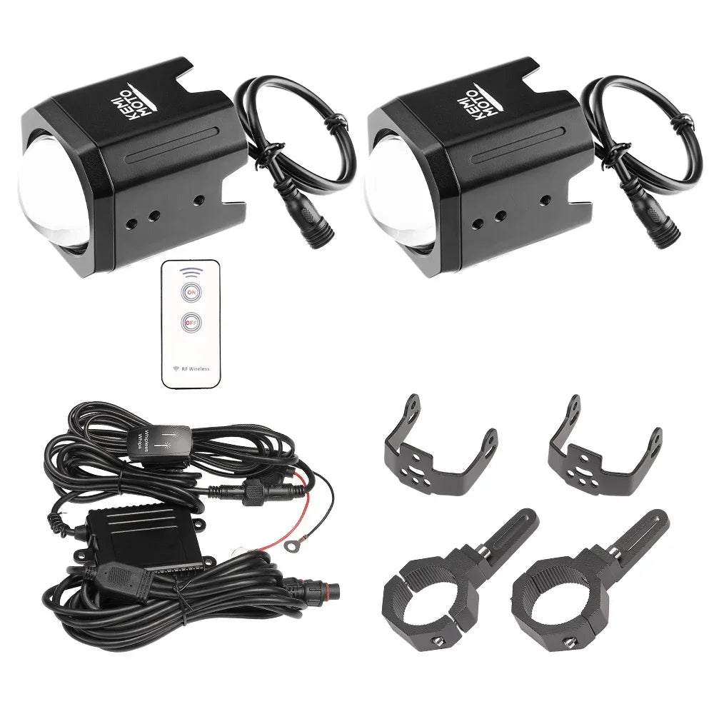 KEMIMOTO UTV ATV Whip Lights | 1.5"–2" Roll Cage | Polaris Can-Am UTV ATV Whip Lights Nixie 60W Light