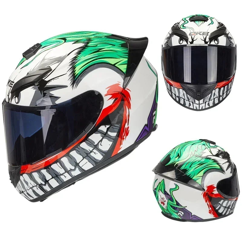 KEMITOUR Full Face Motorcycle Helmet – DOT Certified Unisex Motorcycle Helmet Nixie Clown S