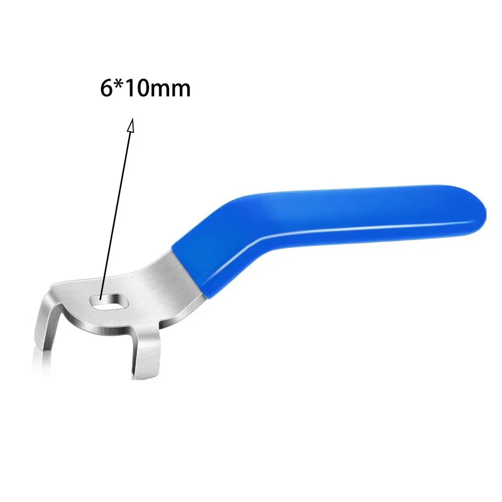 Chrome Ball Valve Handle – Universal Quarter-Turn Lever Ball Valve Handle Nixie 6-10mm-blue