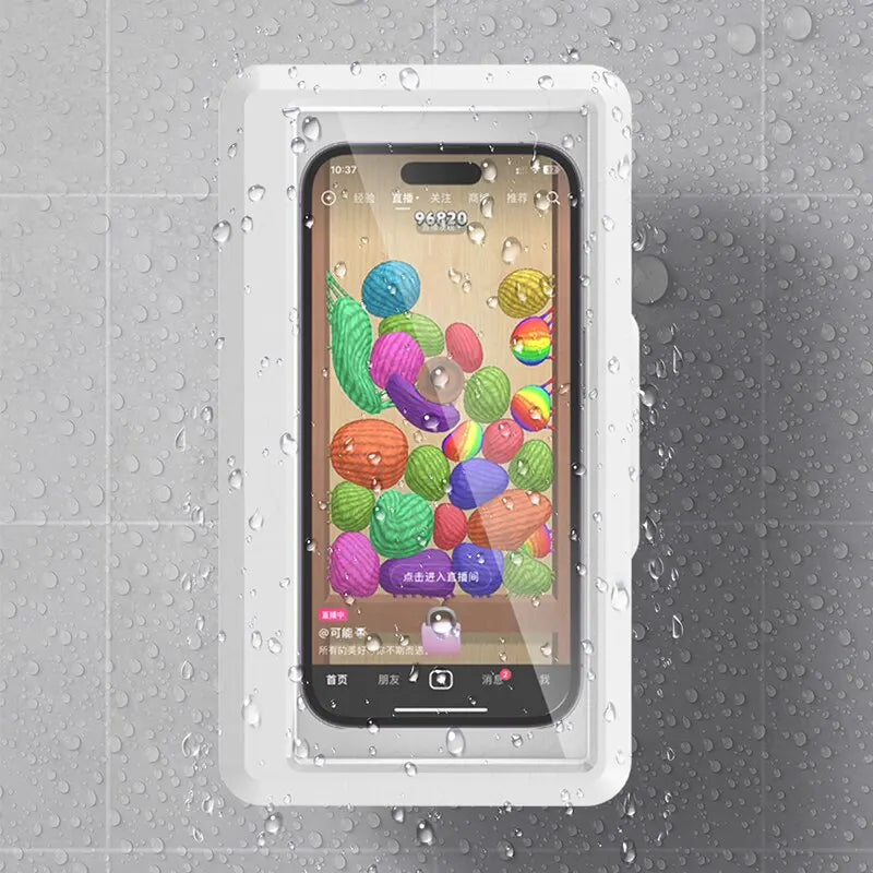 Waterproof Anti-Fog Shower Phone Holder | Wall Mount Case Shower Phone Holder Nixie