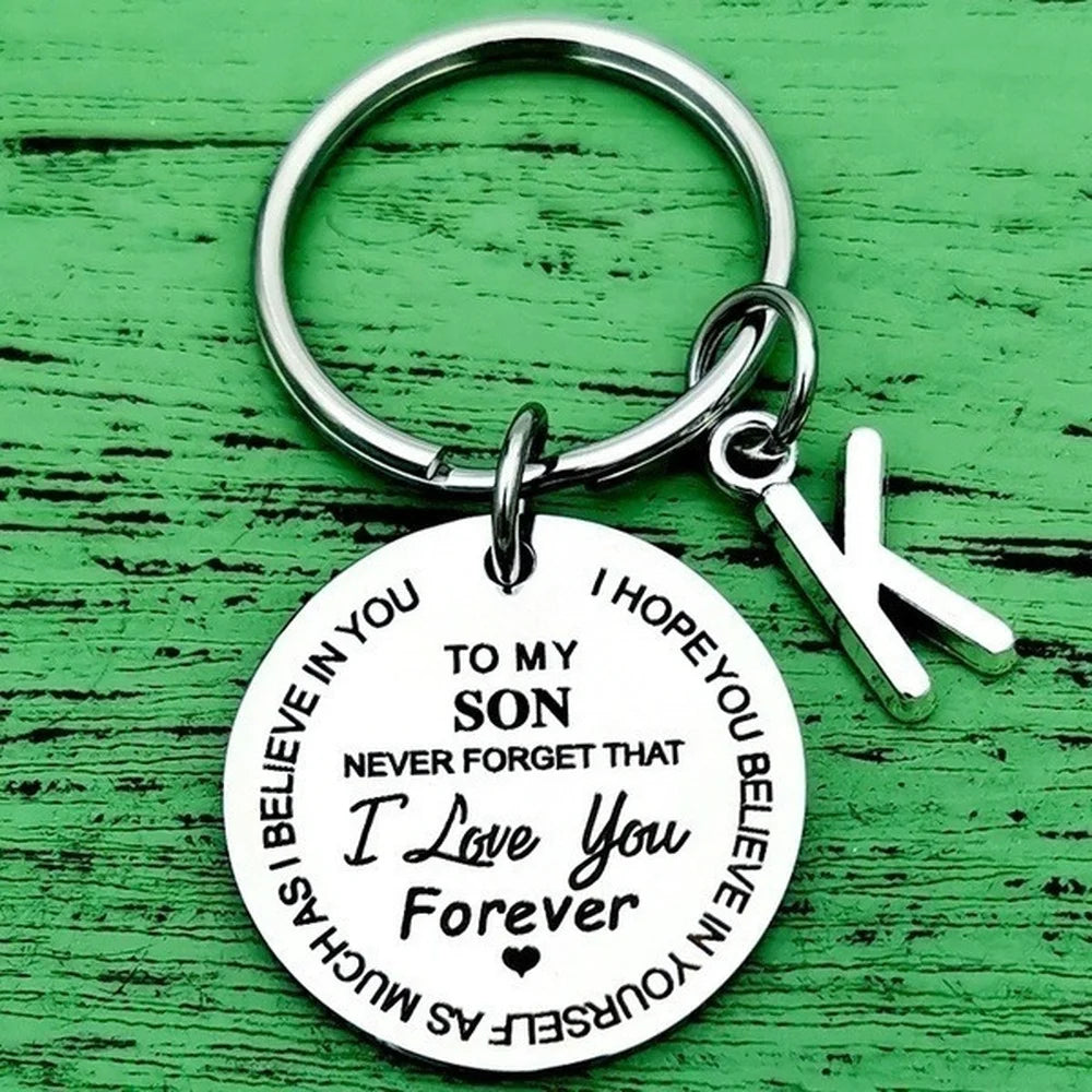 Inspirational Letter Keychain Gift for Son or Daughter A-Z Inspirational Keychain Nixie