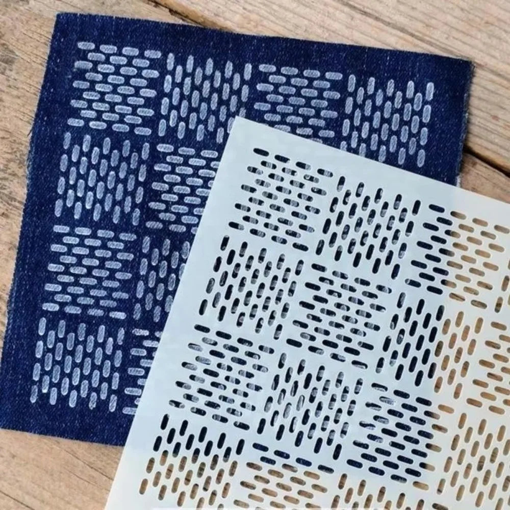 Sashiko Embroidery Stencils 9/32Pcs Reusable Geometric PET Templates