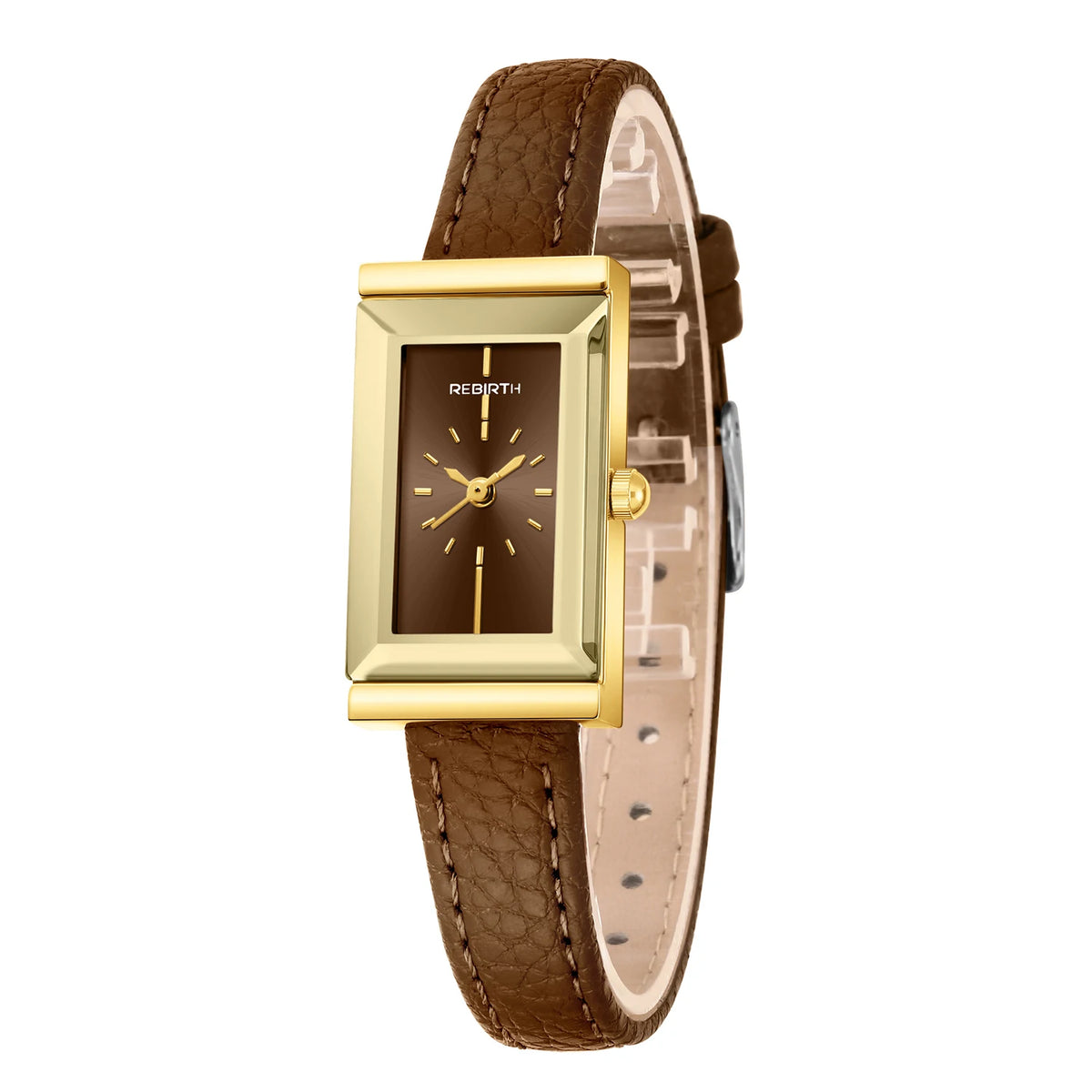 Women's French Retro Gold Quartz Watch | Leather Strap