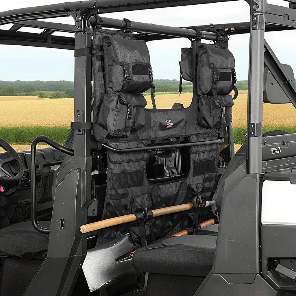 KEMIMOTO UTV Storage Bag Seat Back Rack – Polaris, Can-Am, CFMOTO UTV Storage Rack Nixie