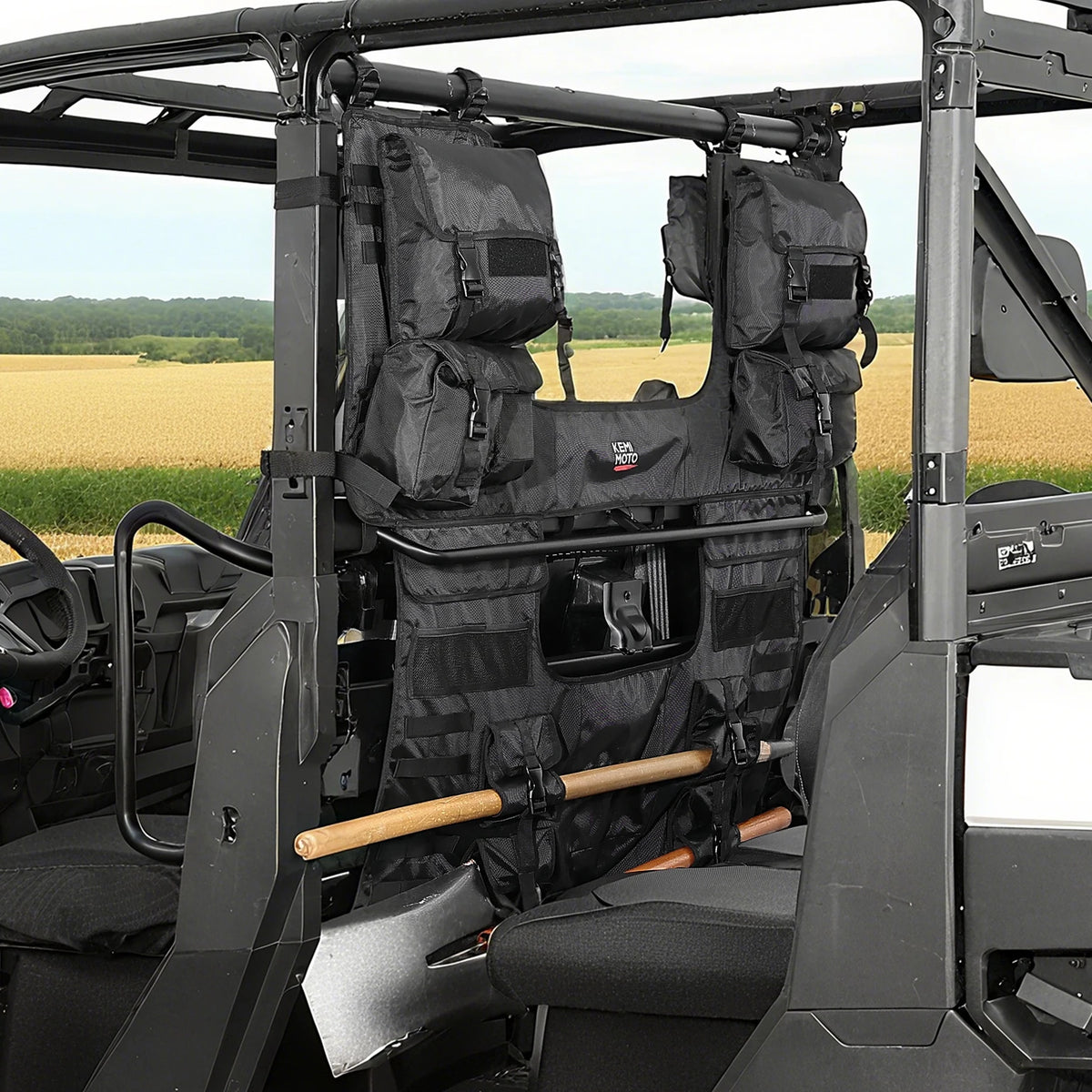 KEMIMOTO UTV Storage Bag Seat Back Rack – Polaris, Can-Am, CFMOTO UTV Storage Rack Nixie