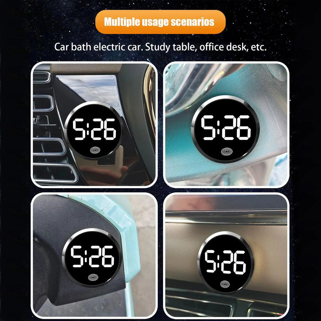LED Car Dashboard Clock Touch-Control | Digital Display Clock