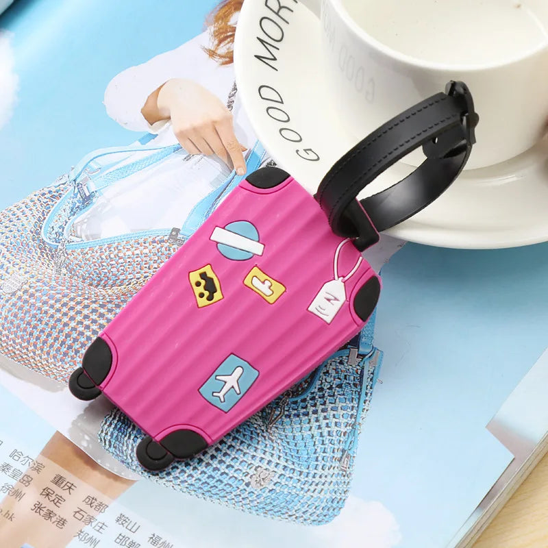Silicone Luggage Tag – Colorful Suitcase ID Tag | Nixie Luggage Tag Nixie pink