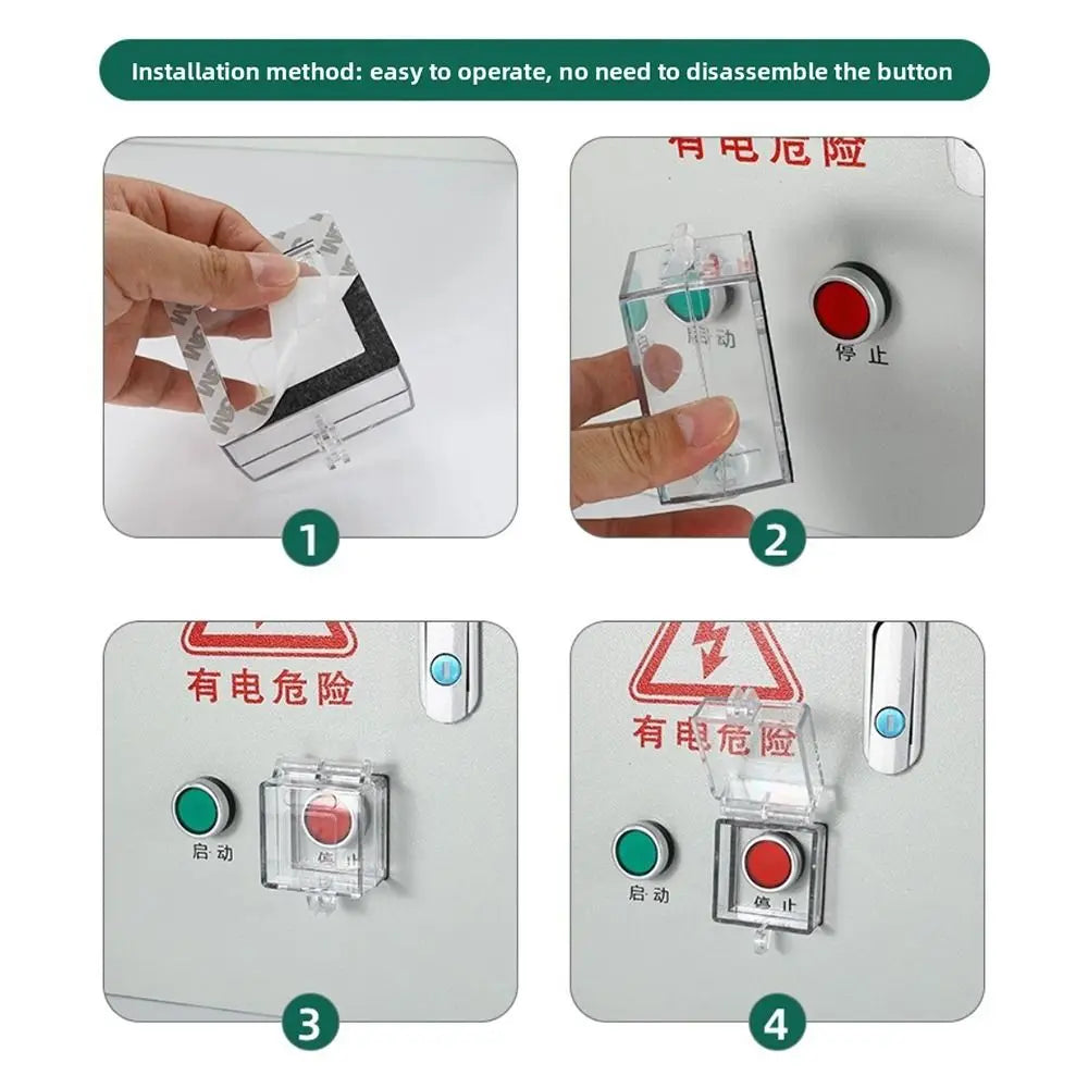 Lockable Flip Button Protection Cover 40/50/60mm PC Guard
