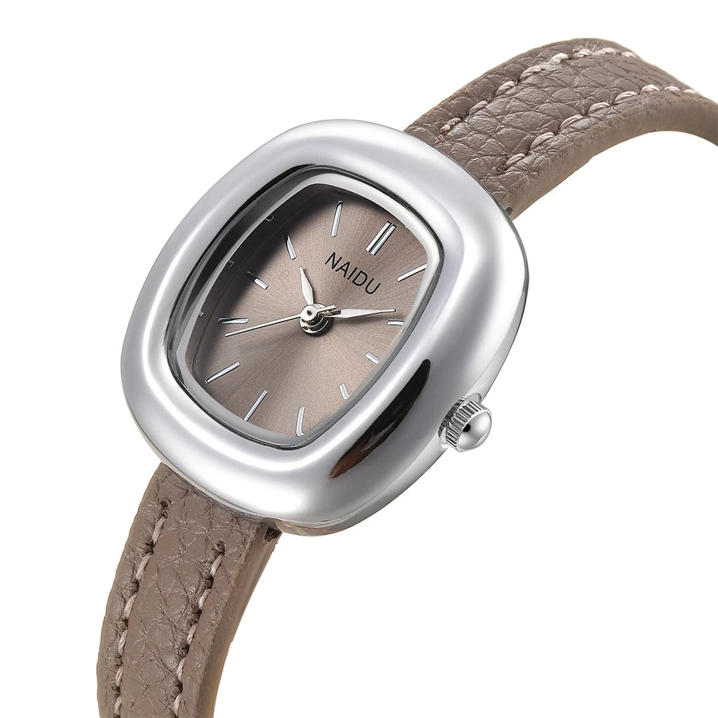 Women's Retro Elegant Quartz Watch – Leather Band, Alloy Case Women's Quartz Watch Nixie