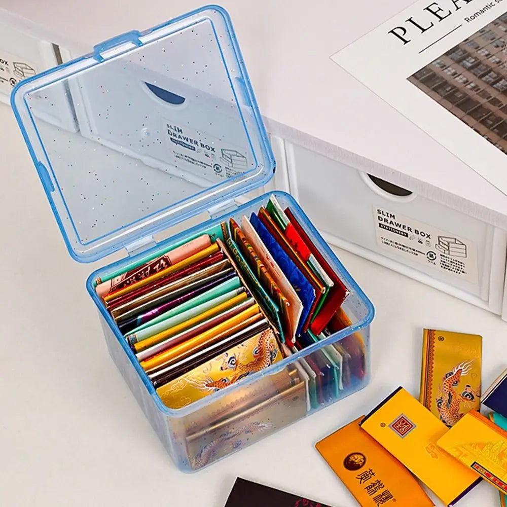 Transparent Flip Storage Box – Cards, Jewelry & Desk Organizer Flip Storage Box Nixie