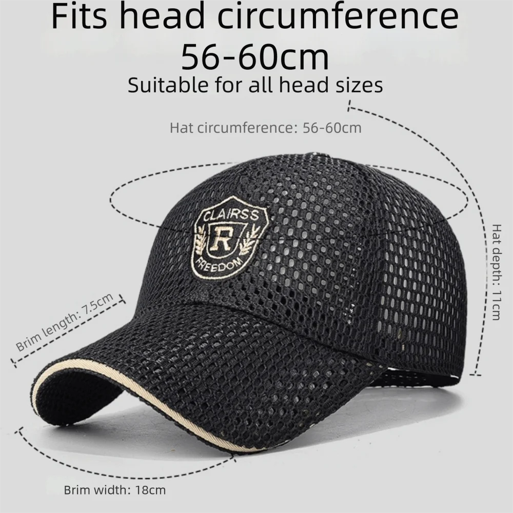 Multicolor Mesh Baseball Cap – Breathable Adjustable Flat Cap
