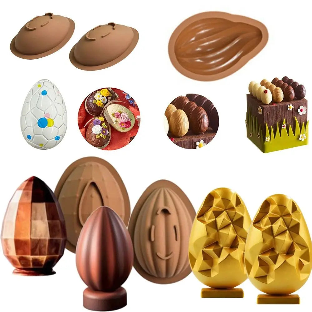 Large Silicone Easter Egg Mold – 3D Breakable Chocolate & Candy Silicone Baking Mold Nixie
