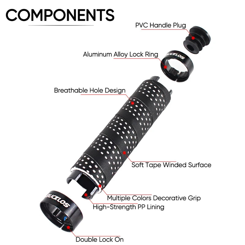 BUCKLOS MTB Lock-On Bike Grips – Anti-Slip Handlebar Covers Bike Handlebar Grips Nixie