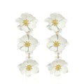 Bohemian Long Drop Earrings – Gold Plated Floral Studs Drop Earrings Nixie XL1788-9