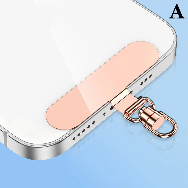 Steel Phone Lanyard Gasket Clip – Anti-Drop Metal Strap Tab