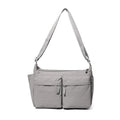 Unisex Waterproof Nylon Crossbody Shoulder Bag Multi-Pocket Crossbody Shoulder Bag Nixie BB-276-Light Gray