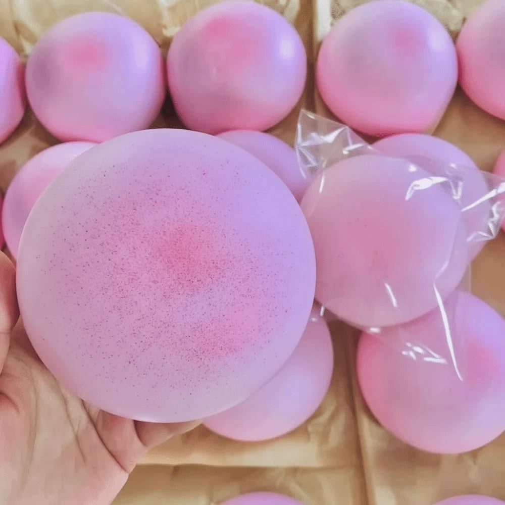 Pink Squishy Buns Slow-Rise Squeeze Fidget Toy | Soft PU Foam Squishy Fidget Toy Nixie
