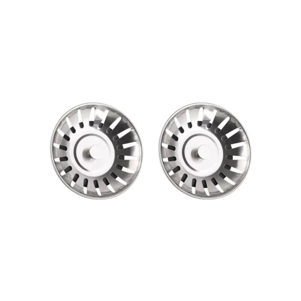 2-Pack Stainless Steel Sink Drain Strainer & Stopper 7.8cm