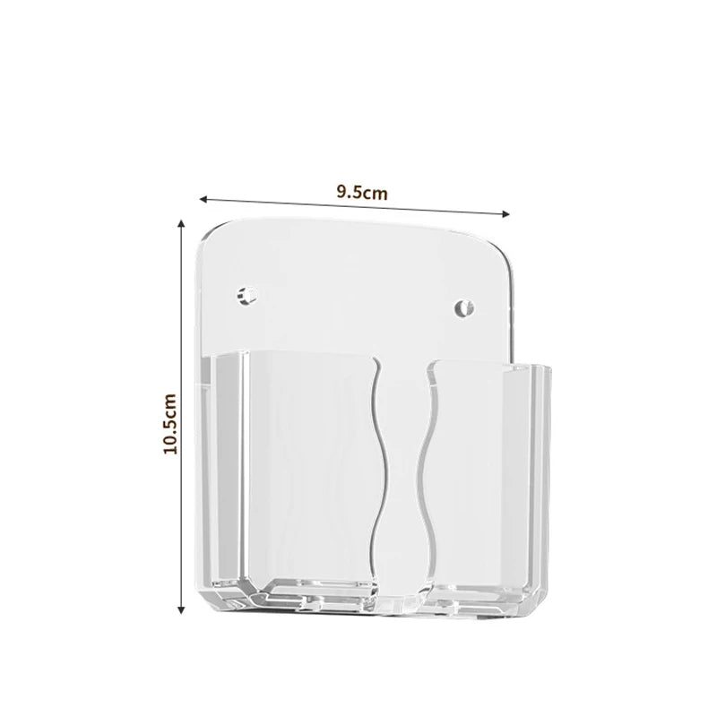 Wall Mount Phone Holder Storage Box Organizer with Charging Port Wall Storage Organizer Nixie
