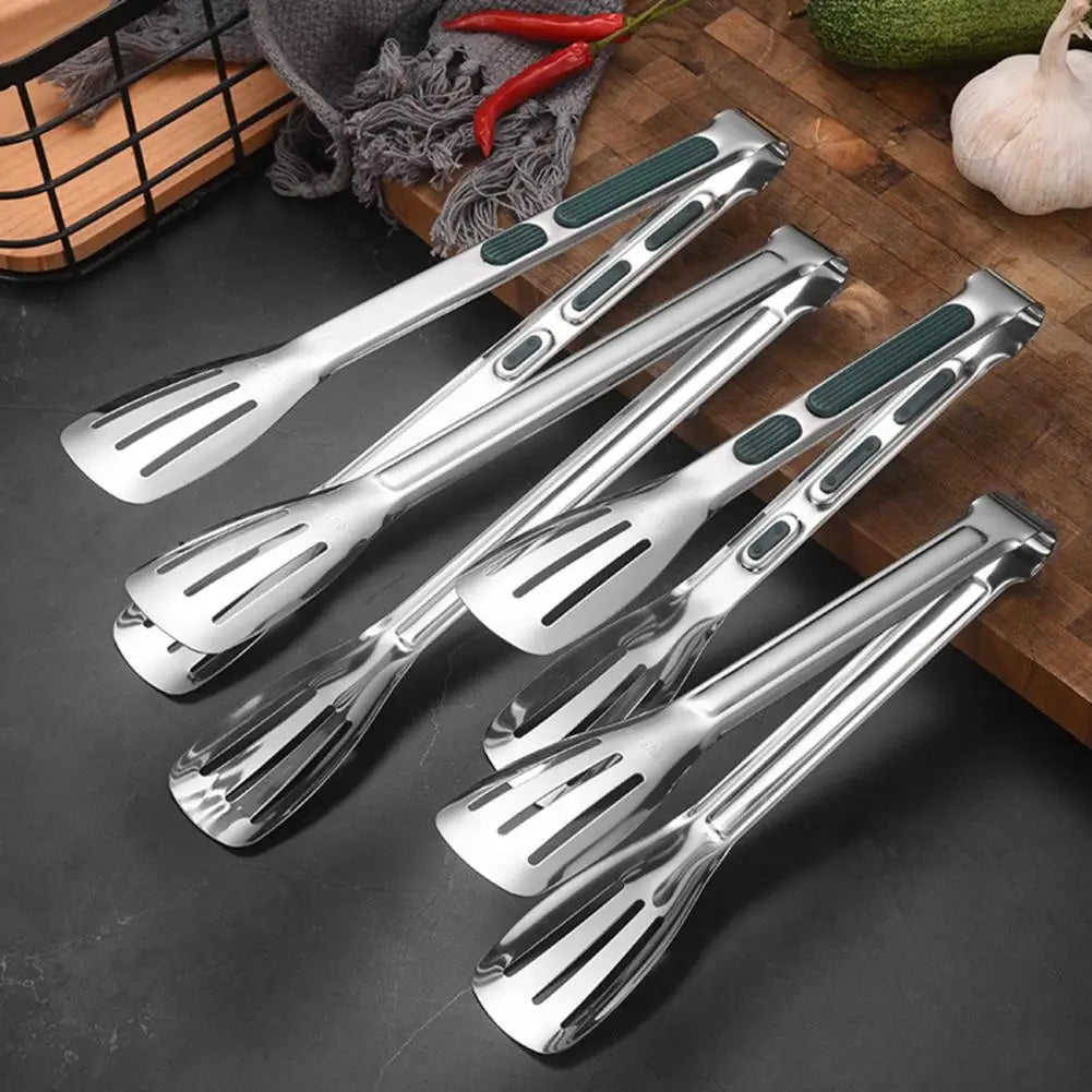Stainless Steel Serving Tongs – Non-Slip BBQ Kitchen Tongs Kitchen Serving Tongs Nixie