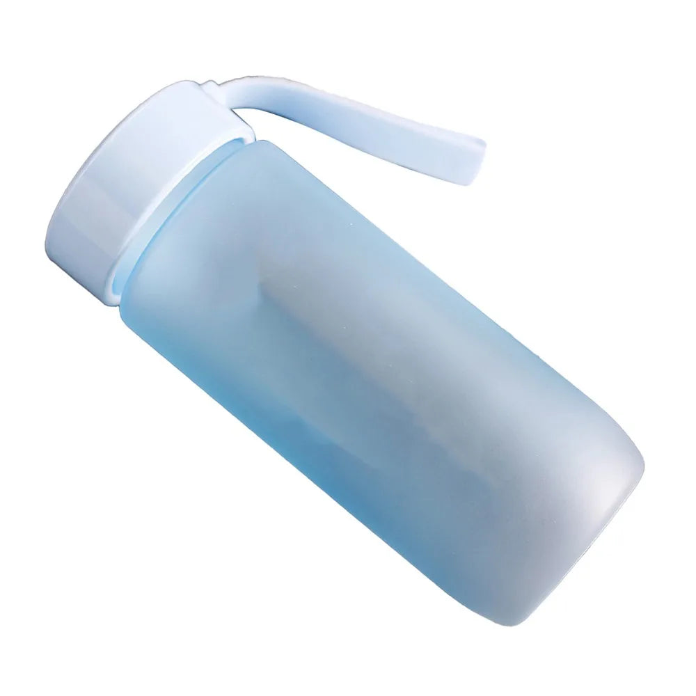 600ml Reusable Plastic Water Bottle with Carry Strap, Matte