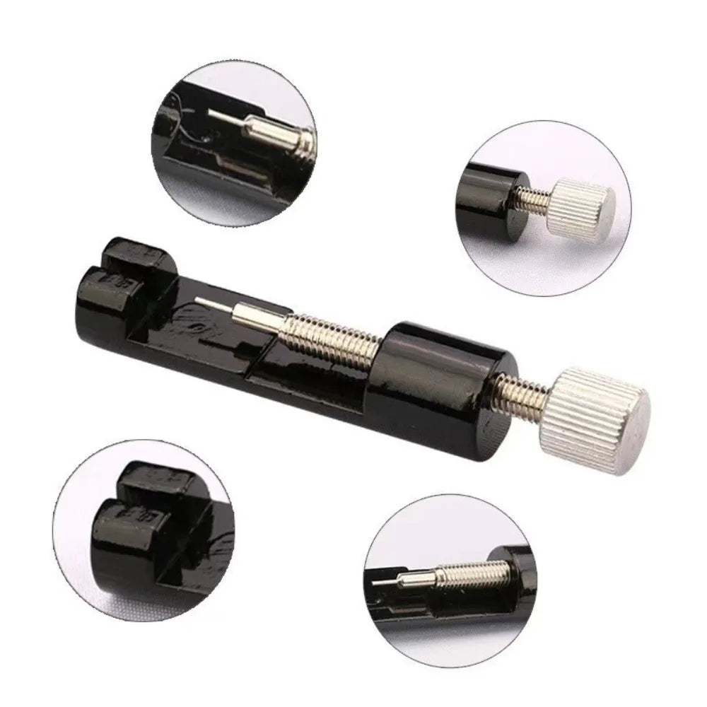 Watch Band Link Remover Kit – Adjustable Steel Tool + 3 Pins Watch Repair Tool Nixie