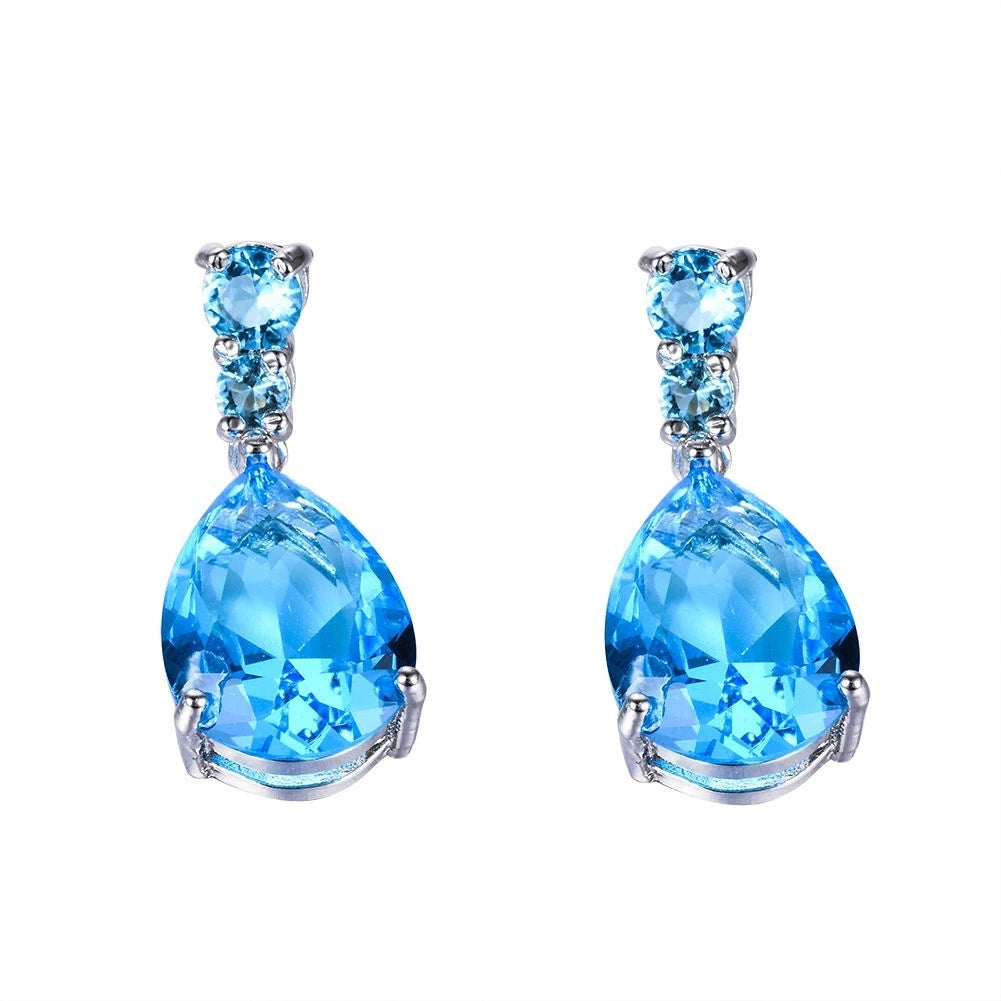 Women's Crystal Teardrop Drop Earrings – Wedding & Party Jewelry