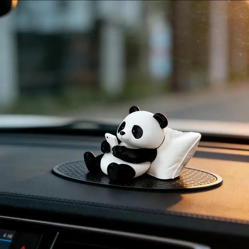 Panda Figurine Phone Stand | Cute Desktop Sculpture Decor Decorative Figurine Nixie Default Title