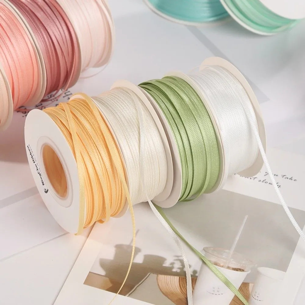 2mm Double-Sided Satin Ribbon Glossy DIY Craft Gift Wrap 45m Craft Satin Ribbon Nixie