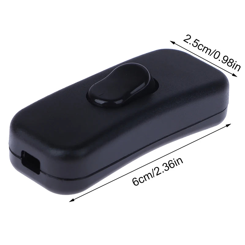 AC 250V Inline Rocker Toggle Switch for Table Lamp & LED Light
