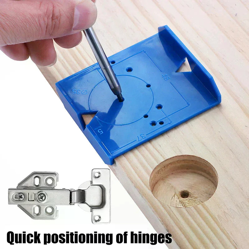 2Pcs Hinge Drilling Locator – Cabinet Door Template Jig Woodworking Drilling Jig Nixie