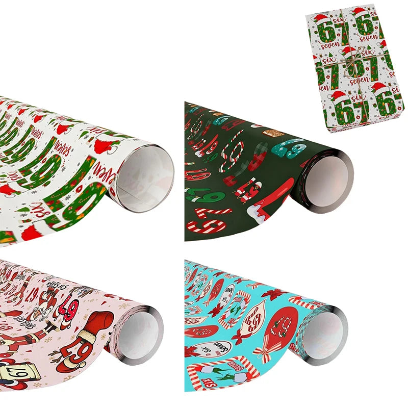 Christmas Wrapping Paper – Festive Santa Holiday Gift Wrap Christmas Wrapping Paper Nixie