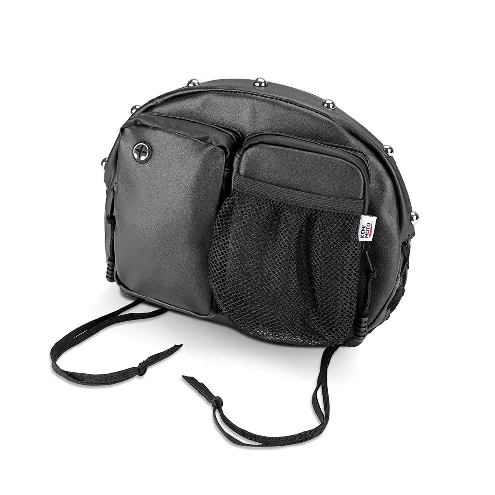 Motorcycle Backrest Bag PU Leather Sissy Bar Organizer Pocket Motorcycle Backrest Bag Nixie