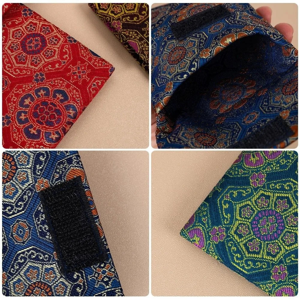 Vintage Brocade Jewelry Bag – Handmade Double Layer Pouch Jewelry Storage Bag Nixie