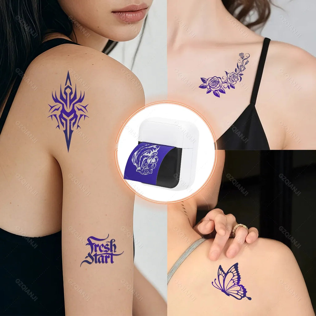 INSTOFC 57mm Mini Wireless Thermal Tattoo Stencil Printer