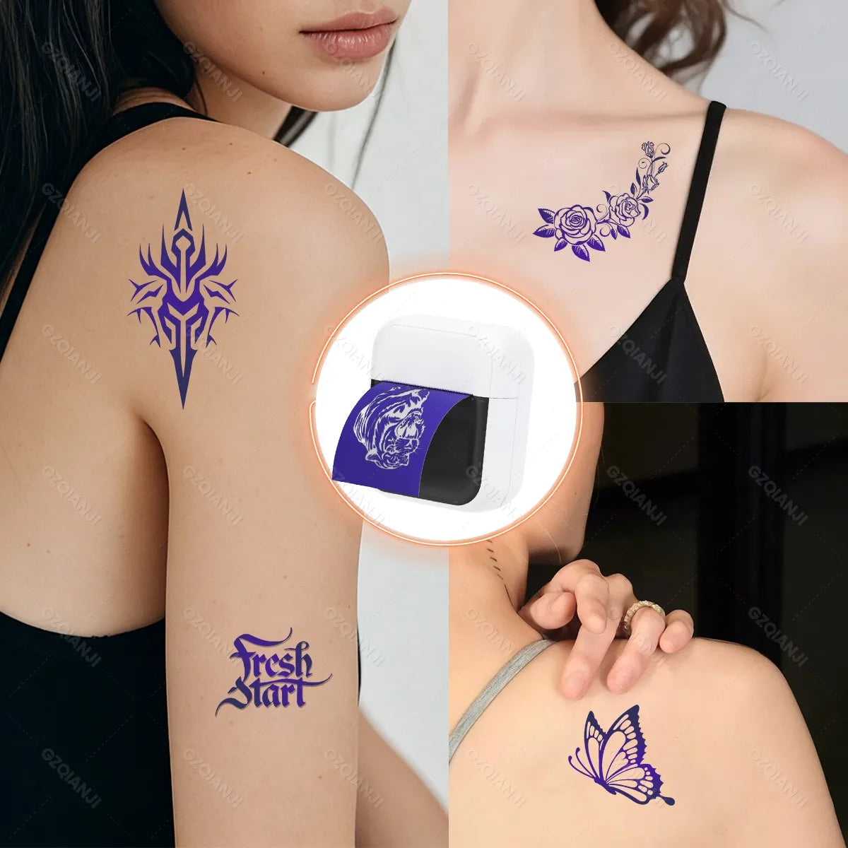 INSTOFC 57mm Mini Wireless Thermal Tattoo Stencil Printer
