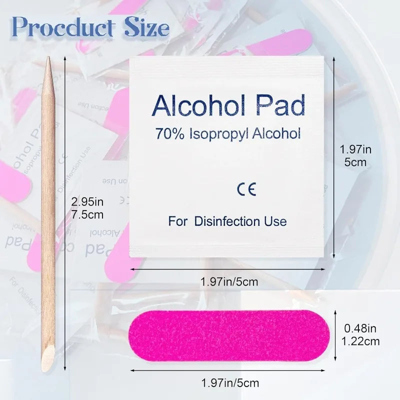 3-Piece Mini Nail File Set – Files, Cuticle Sticks & Pads Nail Manicure Set Nixie