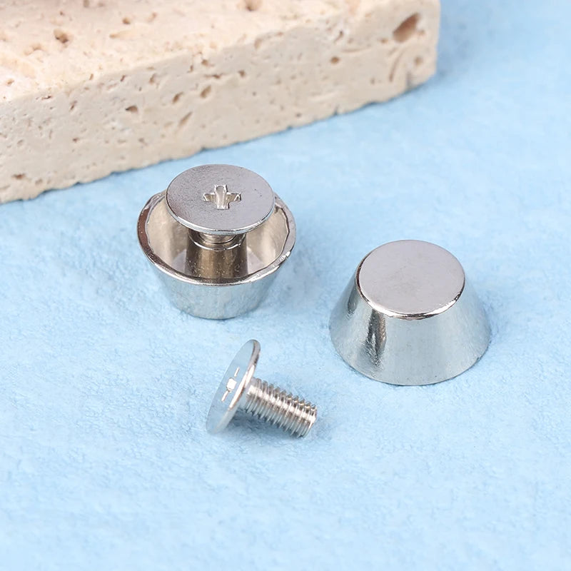 10 Sets Metal Bag Feet Bottom Rivets for DIY Leather Crafts Leather Craft Rivets Nixie