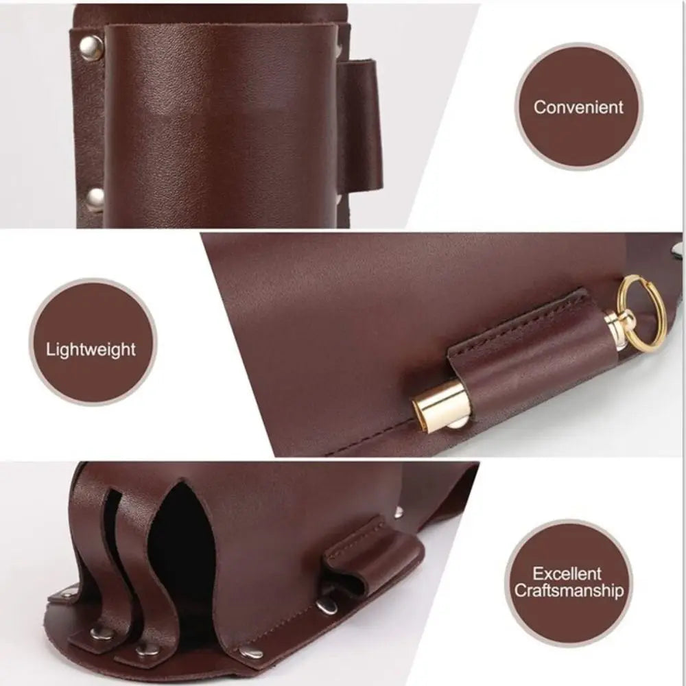 PU Leather Beer Bottle Waist Holster Belt Bag with Pen Holder Bottle Waist Holster Nixie