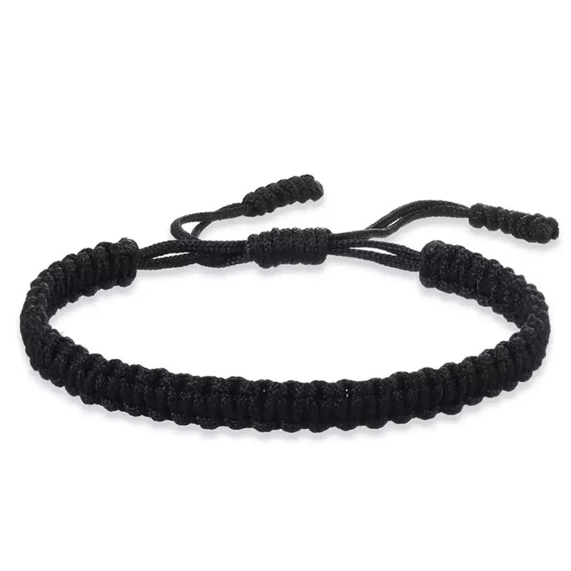 Handmade Woven Rope Bracelet – Good Luck Diamond Knot Gift Charm Bracelet Nixie black