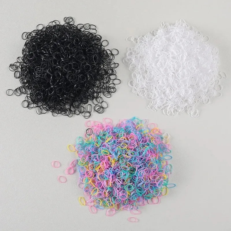 1500 Pcs Colorful Rubber Hair Ties for Girls & Kids Ponytail Kids Hair Ties Nixie