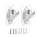 No-Drill Curtain Rod Brackets – Adhesive & Screw Dual Use 2pcs Curtain Rod Brackets Nixie White-2pcs