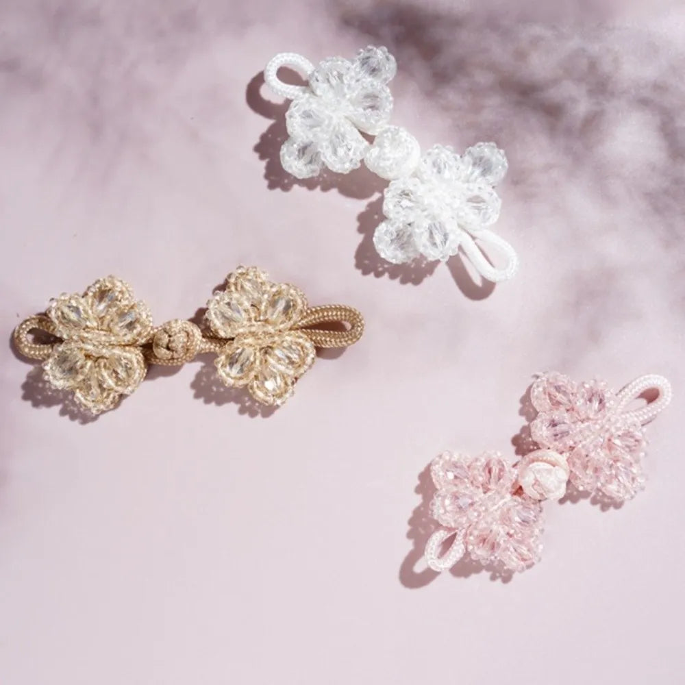 Chinese Style Beaded Shank Buttons for DIY Sewing | 1 Pair Decorative Sewing Buttons Nixie